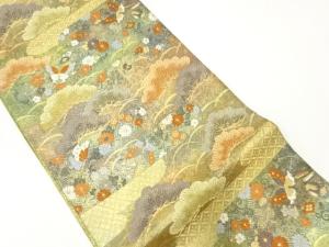 佐賀錦花蝶模様織出し袋帯